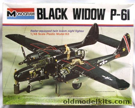 Monogram 1/48 P-61 Black Widow with Diorama Instructions, 7546